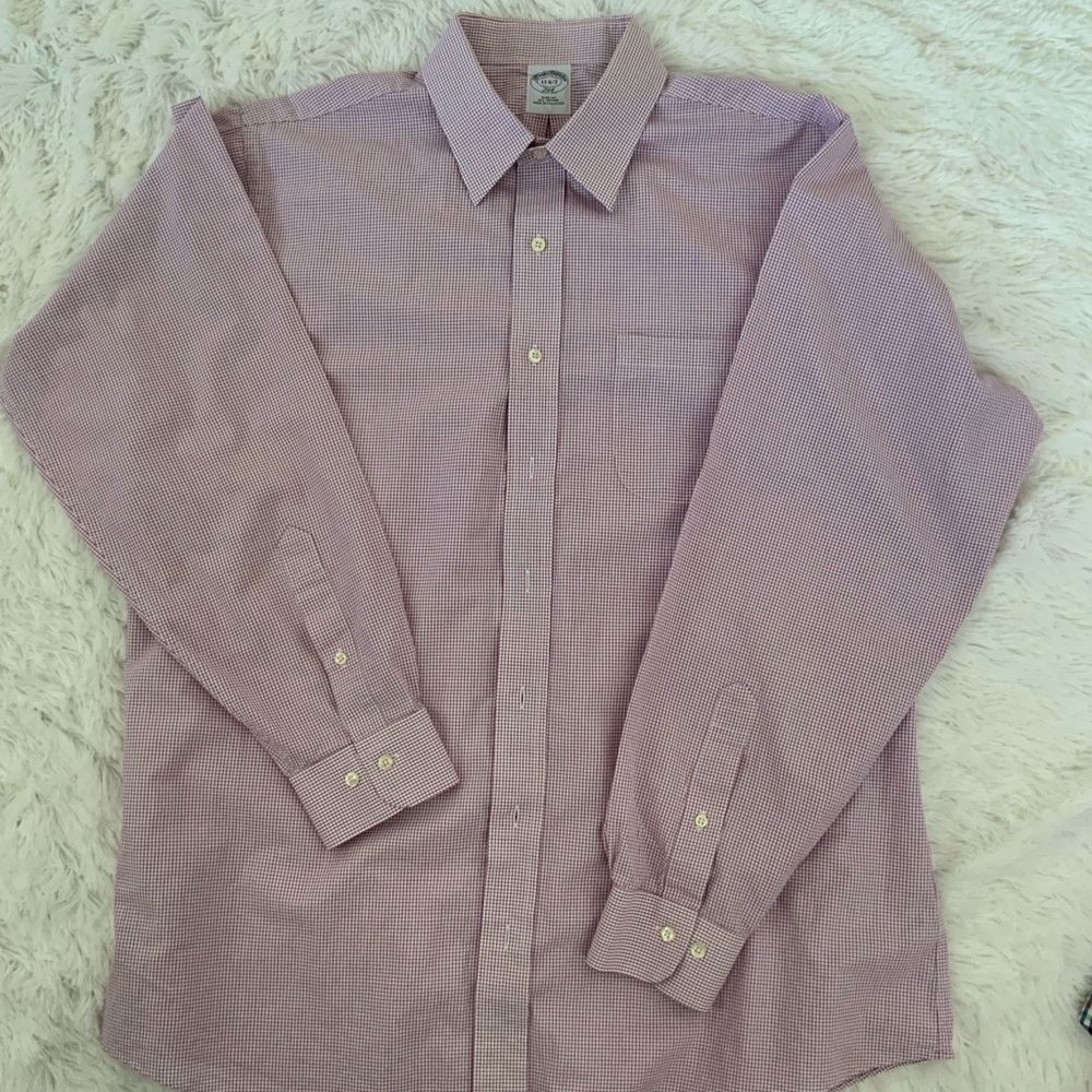 Brooks Brothers Purple Dress Shirt with Pointed Collar